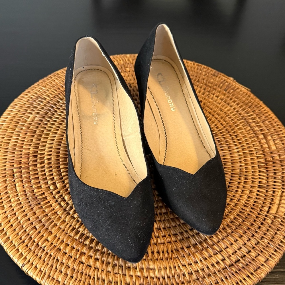 CL by laundry Chic Black Women's wedges‎ size 8.5 wide